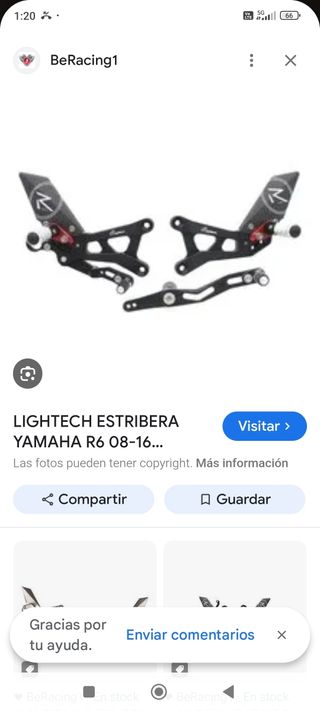 Estriberas Delanteras Yamaha R6 (2015-2024)