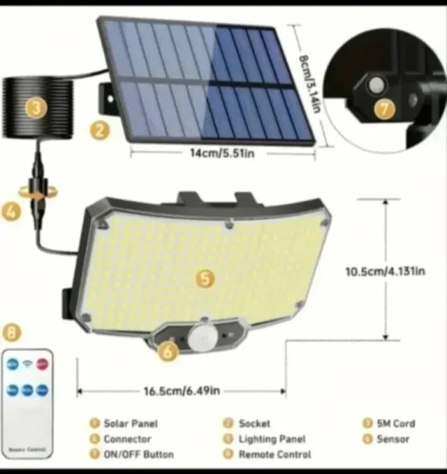 2 Focos Solares 234 LED