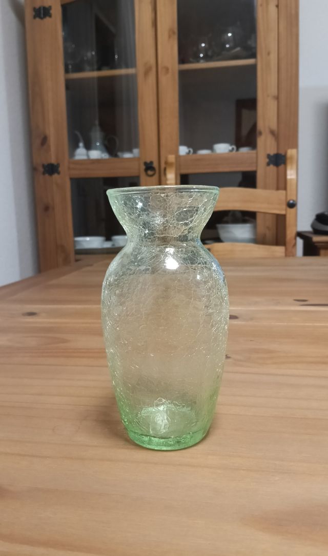 Lote jarrones vintage vidrio y bronce