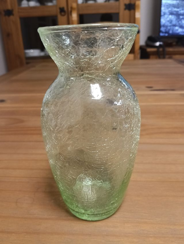 Lote jarrones vintage vidrio y bronce