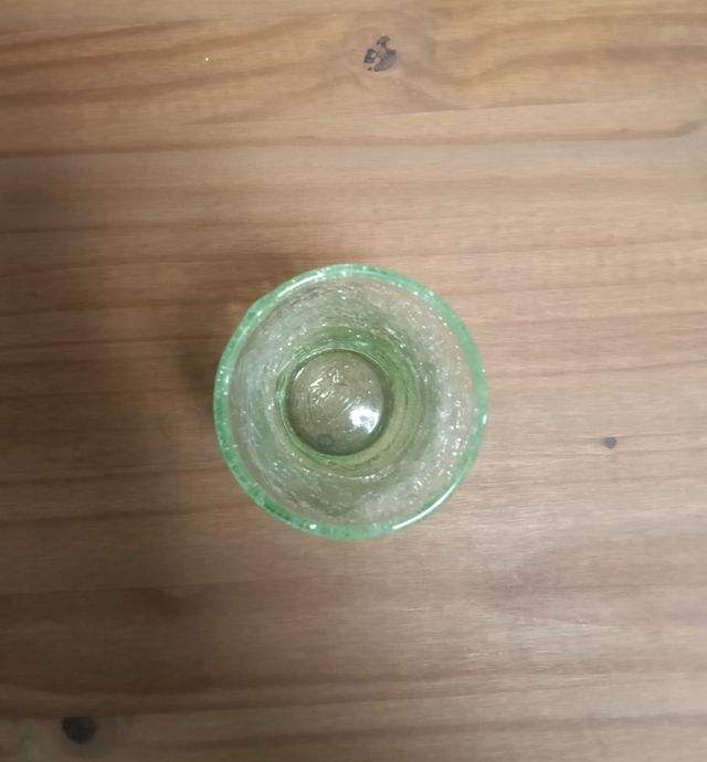 Lote jarrones vintage vidrio y bronce