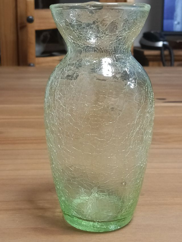 Lote jarrones vintage vidrio y bronce