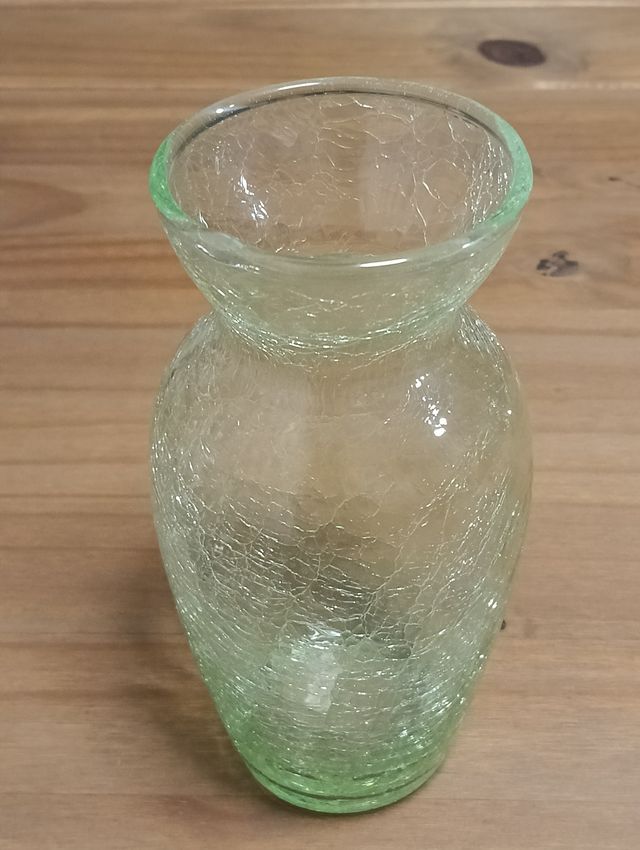 Lote jarrones vintage vidrio y bronce