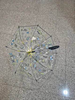 Paraguas Perletti Unisex Transparente