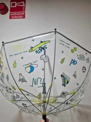 Paraguas Perletti Unisex Transparente