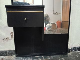 Mueble de pared retro negro