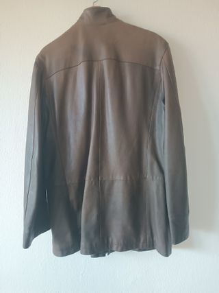 Cazadora Piel Hombre Tres Cuartos Vintage