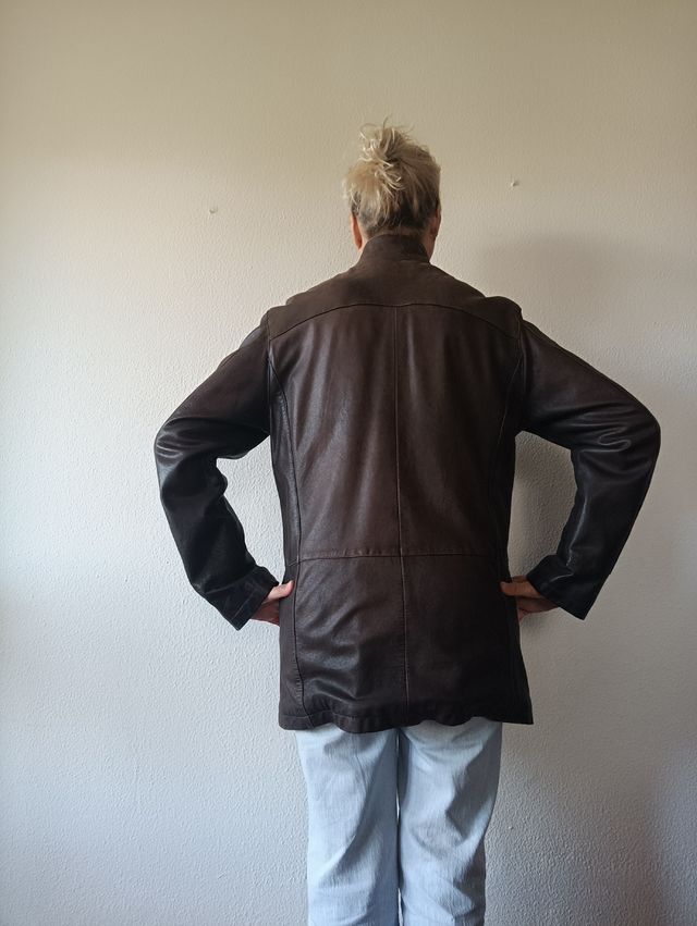 Cazadora Piel Hombre Tres Cuartos Vintage