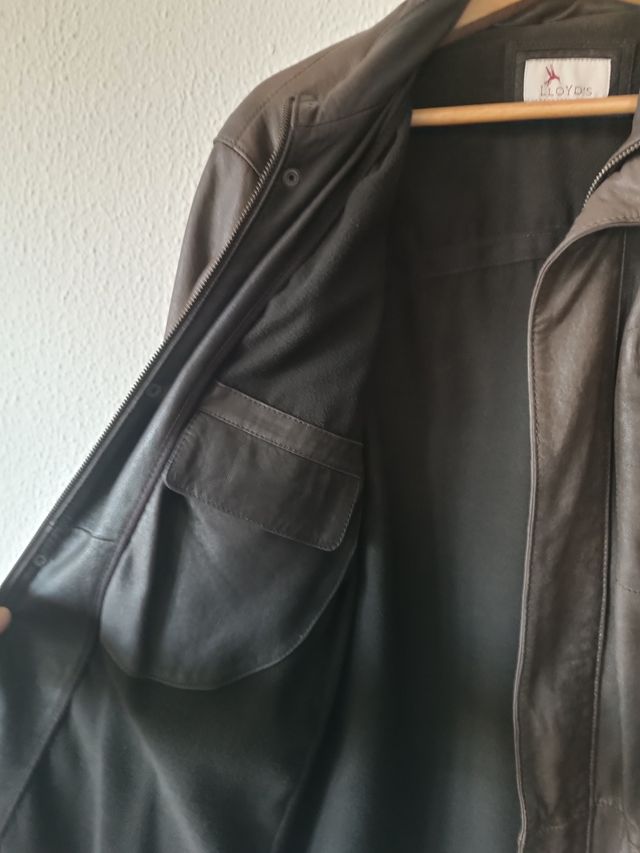 Cazadora Piel Hombre Tres Cuartos Vintage