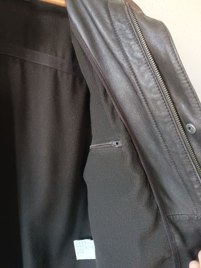 Cazadora Piel Hombre Tres Cuartos Vintage