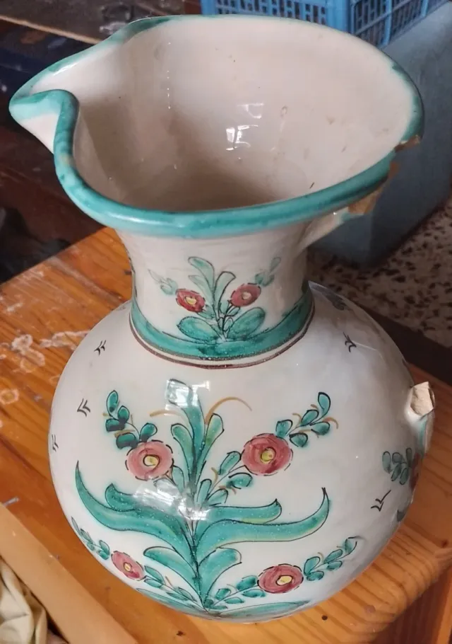 Jarrón Cerámica Puente Arzobispo asa rota