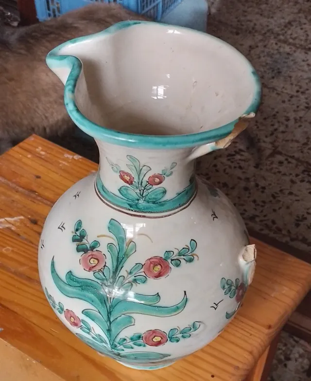 Jarrón Cerámica Puente Arzobispo asa rota