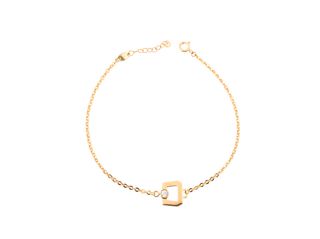 pulsera oro 18k con piedra con circonita