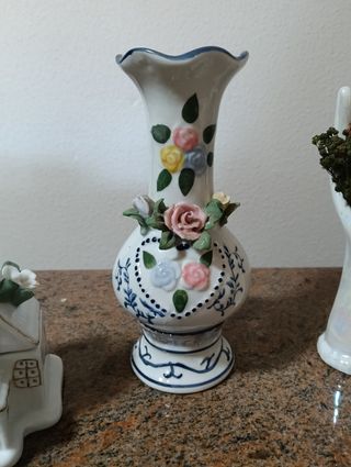 Lote figuras y jarrones porcelana 1970-1990