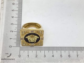 sello oro 18k con piedra con circonita