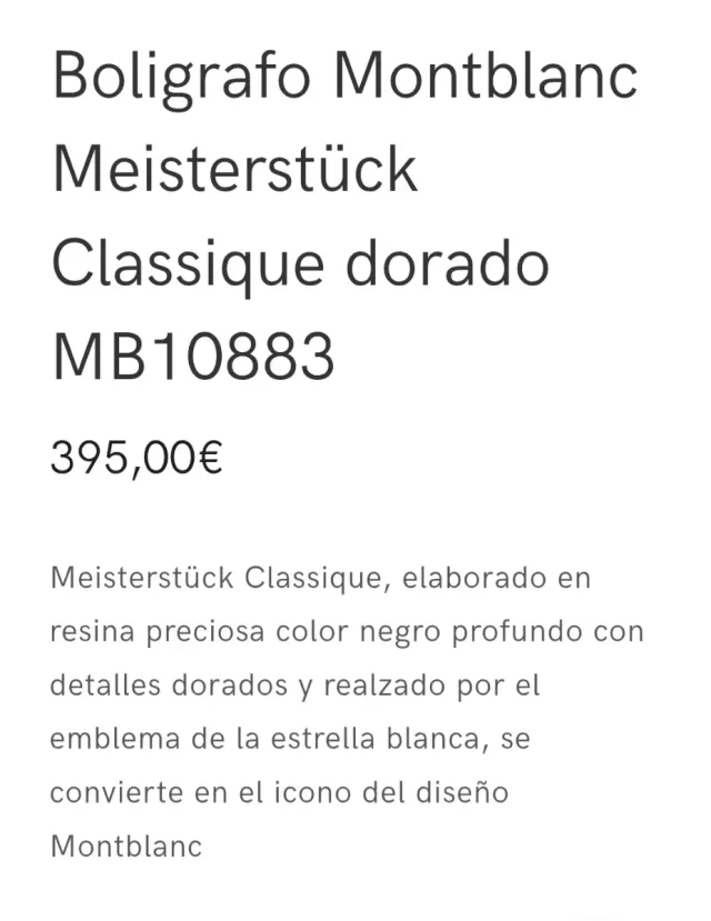 Montblanc Meisterstück Clássique Dorado