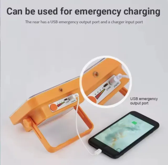 Foco Solar LED Portátil Recarregável