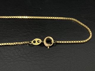 cadena oro 18k con piedra con diamante 20cm