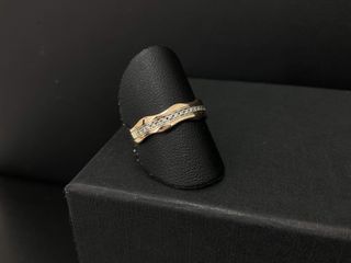 anillo oro 18k con piedra con diamante t. 15 (17,52 mm)
