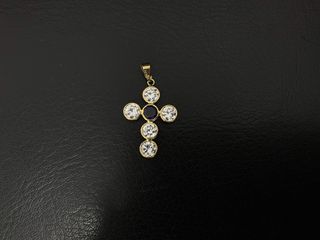 crucifijo oro 18k con piedra