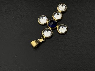 crucifijo oro 18k con piedra