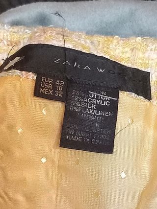 132- americana amarilla - Zara, talla 42