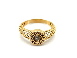 anillo oro 18k con piedra con circonita