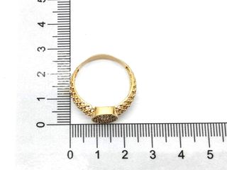 anillo oro 18k con piedra con circonita