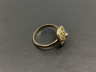anillo oro 18k con piedra