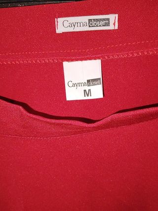 Vestido de fiesta rojo en dos piezas color rojo