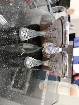 Zapatos tacón transparente con pedrería