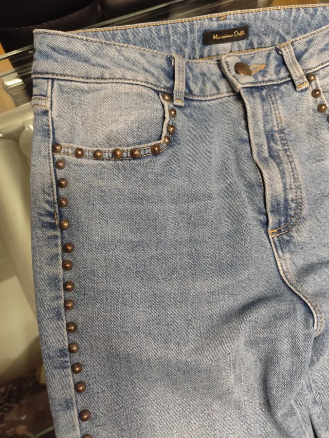 Vaqueros Massimo Dutti Tachuelas Talla 34/36