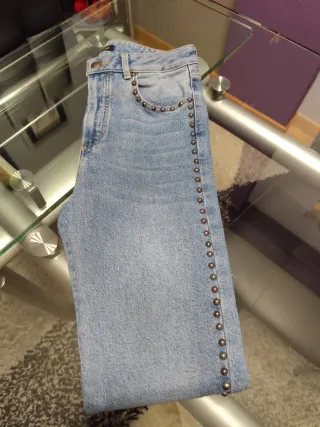 Vaqueros Massimo Dutti Tachuelas Talla 34/36