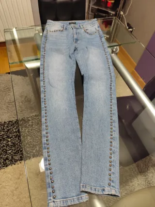 Vaqueros Massimo Dutti Tachuelas Talla 34/36