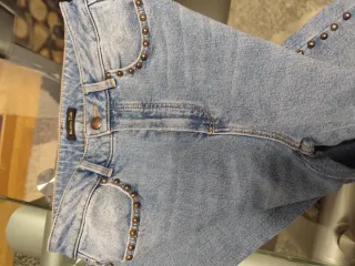 Vaqueros Massimo Dutti Tachuelas Talla 34/36