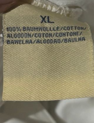 Giacca di jeans bianca strappata taglia XL