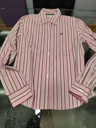 Camisa Polo Ralph Lauren Rayas Rosas Talla M