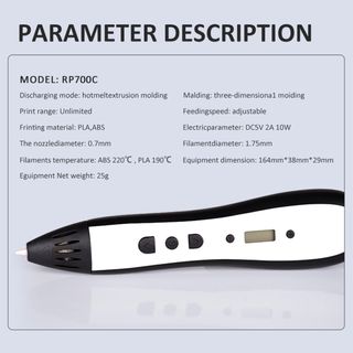 Kretrum Pluma de impresión 3D con Pantalla LCD