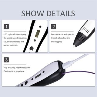 Kretrum Pluma de impresión 3D con Pantalla LCD