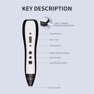 Kretrum Pluma de impresión 3D con Pantalla LCD
