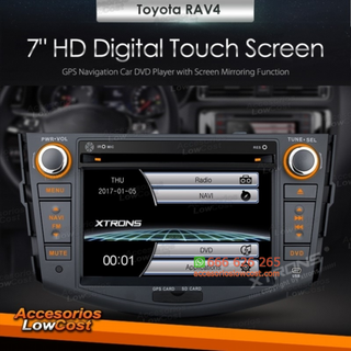 RADIO GPS DVD 2 DIN 7” ESPECÍFICO PARA TOYOTA RAV