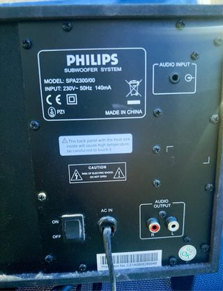 Sistema Subwoofer Philips Nero/Argento