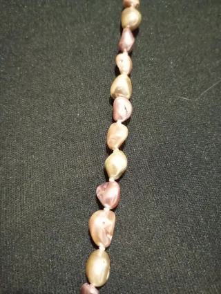 Collar Perlas Mallorca Auténticas Beige/Rosa