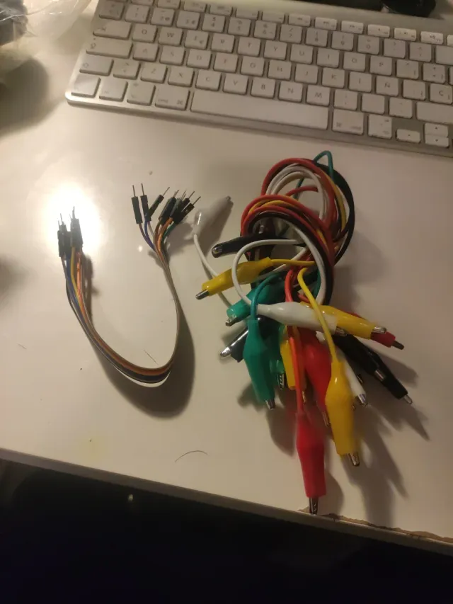 10 Pinzas Cocodrilo Cables Conectores