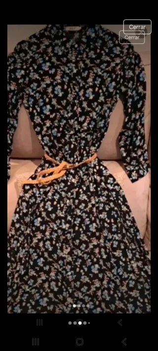 Vestido floral negro