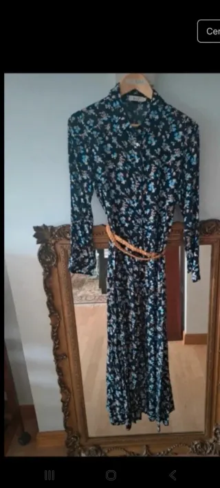 Vestido floral negro