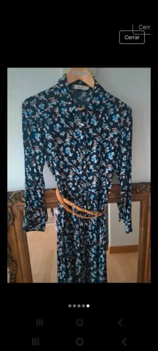 Vestido floral negro