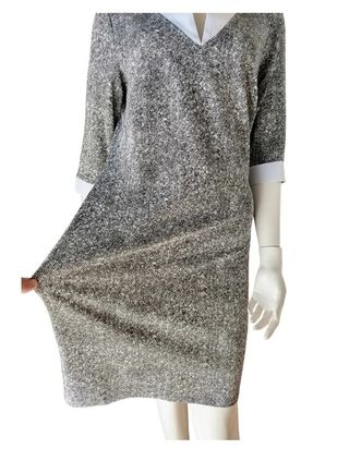 Vestito jaspeato elastico con dettagli