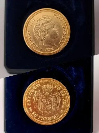 MONEDA DE 20 PESETAS DE ALFONSO XIII - 1892.