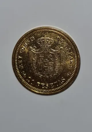 MONEDA DE 20 PESETAS DE ALFONSO XIII - 1892.